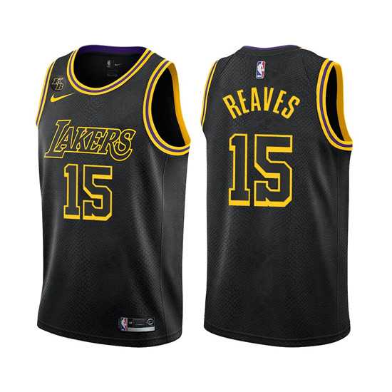 Mens Los Angeles Lakers #15 Austin Reaves Black Stitched Jersey->los angeles lakers->NBA Jersey